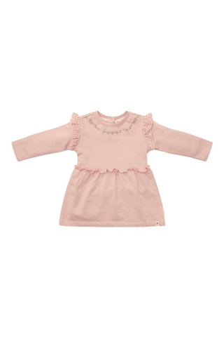 Vestido em algodão biológico - Rosa