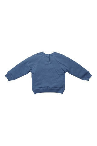 Sweat em algodão biológico - Azul-cobalto