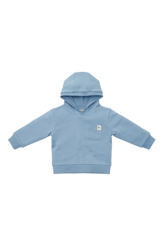 Sweat em algodão biológico - Azul-celeste