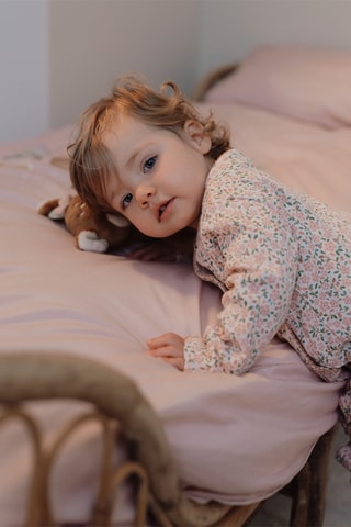 Babygro em algodão biológico - Rosa