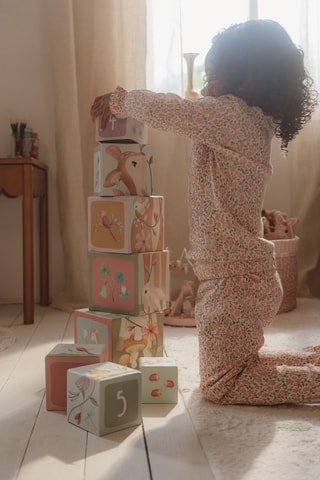 Pijama em algodão biológico - Rosa