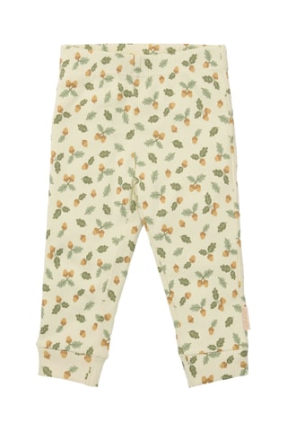 Pijama em algodão biológico - Verde e bege