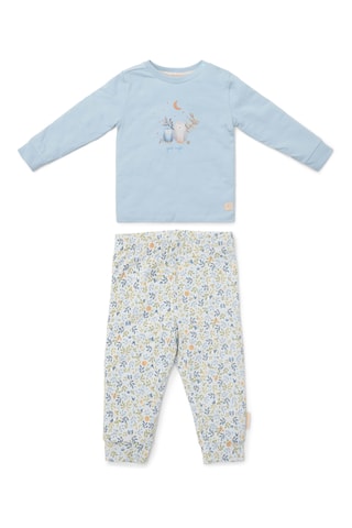 Pijama em algodão biológico - Azul e verde