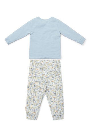 Pijama em algodão biológico - Azul e verde