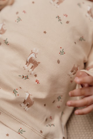 Pijama em algodão biológico - Bege
