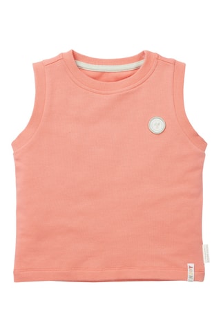 Camisola de alças em algodão biológico - Vermelho