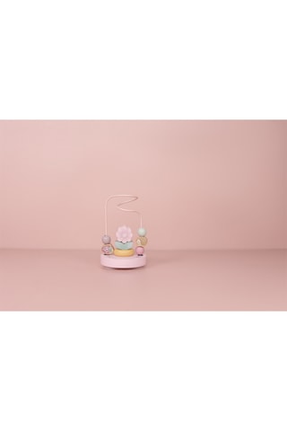 Brinquedo espiral flor em madeira - A partir dos 12 meses