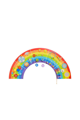 Jeu d'éveil mural Arc-en-ciel en bois - Dès 3 ans