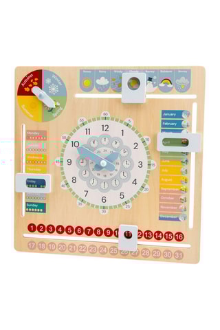 Calendrier et horloge en anglais en bois - Dès 3 ans