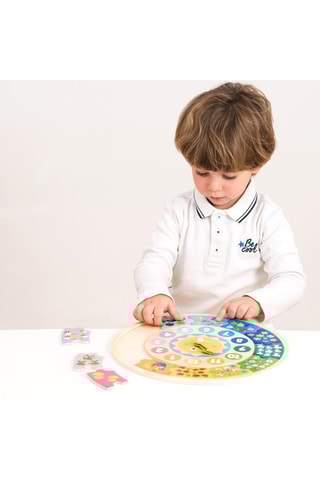 Puzzle horloge en bois - 12 pièces - Dès 2 ans