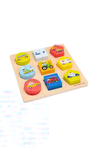 Puzzle véhicules en bois - 19 pièces - Dès 2 ans