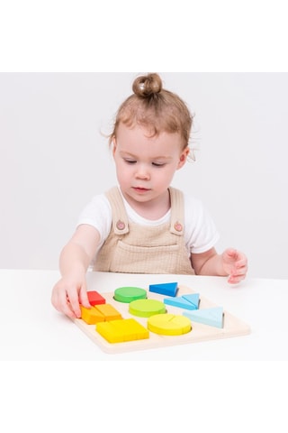 Puzzle géométrique en bois - Dès 3 ans