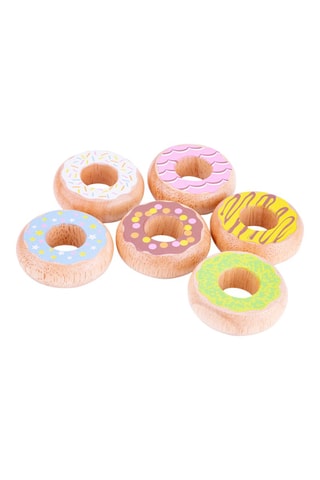6 donuts en bois - Dès 2 ans