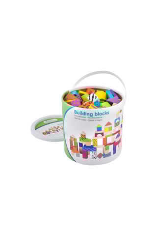 Baril de cubes en bois - Fantaisie  - 100 pièces - Dès 3 ans