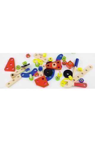Jeu de construction en bois - 68 pièces - Dès 3 ans