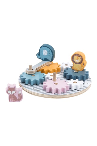 Jeu d'engrenages animaux en bois - Dès 2 ans