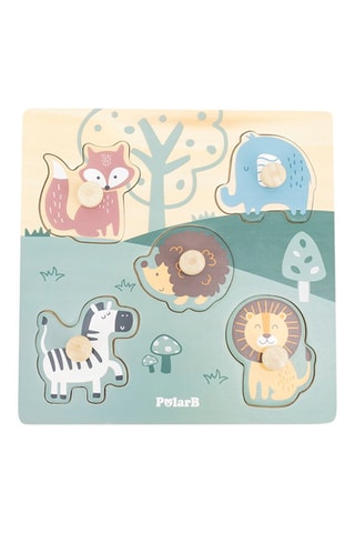 Puzzle animaux en bois - 5 pièces - Dès 18 mois