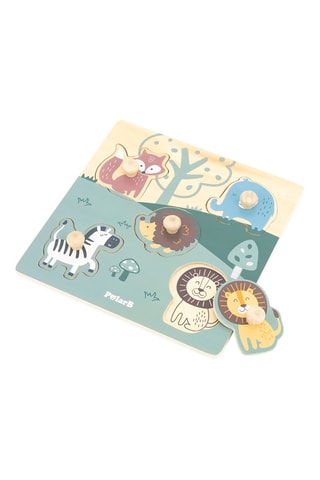 Puzzle animaux en bois - 5 pièces - Dès 18 mois