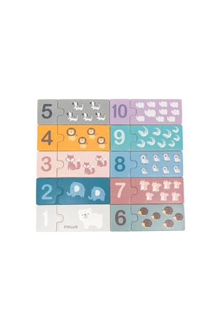 Puzzle chiffre animaux en bois - Dès 18 mois
