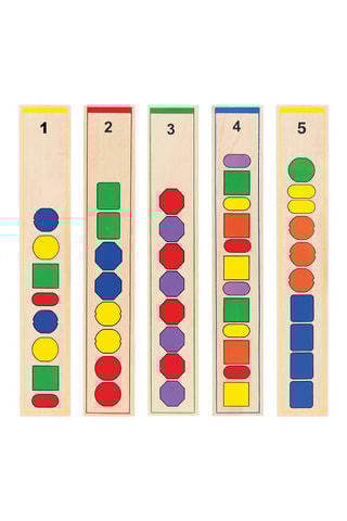 Jeu de perles à enfiler en bois -  Dès 3 ans