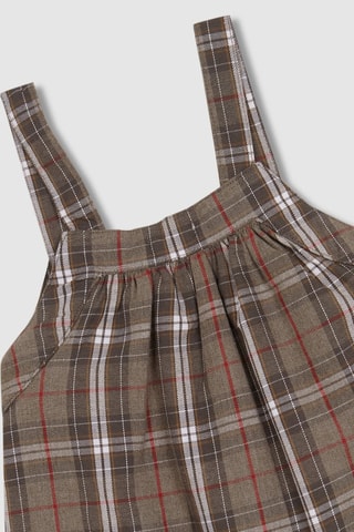 Vestido-jardineiras e bloomer - Cinzento-escuro