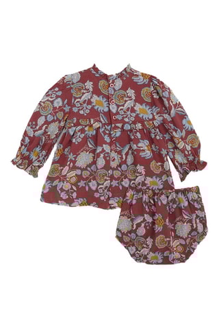 Vestido e bloomer - Vermelho-tijolo