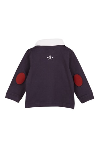 Polo - Vermelho e azul-marinho