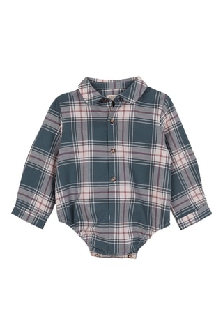 Body-camisa - Azul-marinho
