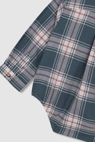 Body-camisa - Azul-marinho