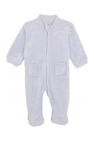 Babygro em veludo - Azul-celeste