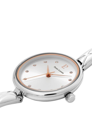 Stalen Quartz Horloge en Leia - Zilverkleurig en Roségoudkleurig