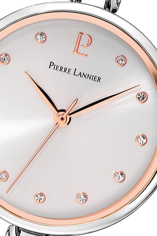 Stalen Quartz Horloge en Leia - Zilverkleurig en Roségoudkleurig