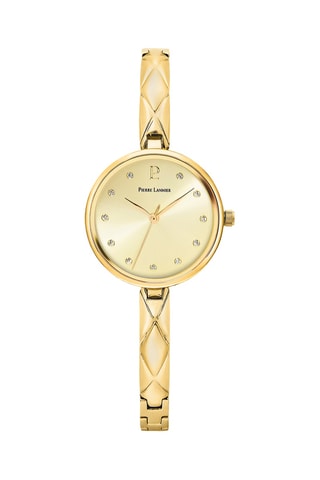 Stalen Quartz Horloge en Leia - Goudkleurig