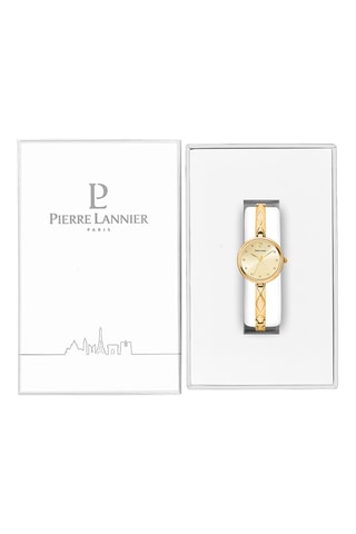 Stalen Quartz Horloge en Leia - Goudkleurig