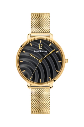 Stalen Quartz Horloge en Betty - Goudkleurig en Zwart