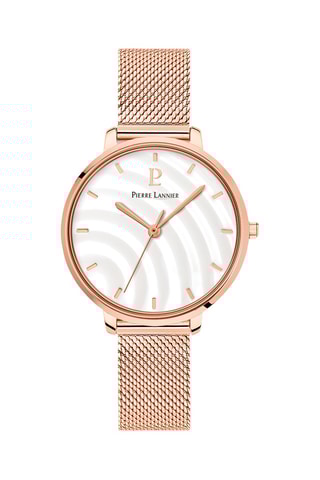 Stalen Quartz Horloge en Betty - Roségoudkleurig en Wit