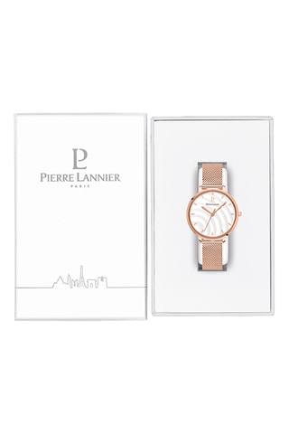 Stalen Quartz Horloge en Betty - Roségoudkleurig en Wit