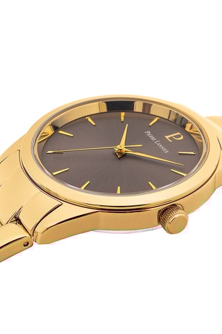 Stalen Quartz Horloge Roxane - Goudkleurig en Donkergrijs