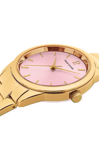 Stalen Quartz Horloge Roxane - Goudkleurig en Roze