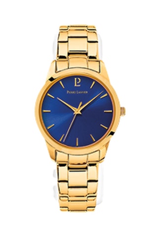 Stalen Quartz Horloge Roxane - Goudkleurig en Blauw