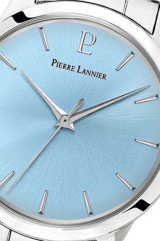 Stalen Quartz Horloge Roxane - Zilverkleurig en Lichtblauw