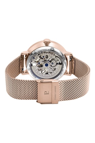 Stalen Automatisch Horloge - Roségoudkleurig en Bordeauxrood