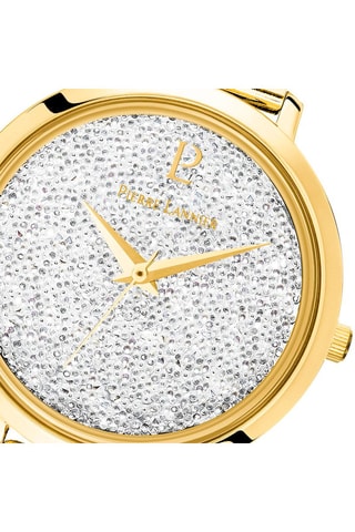 Stalen Quartz Horloge versierd met Swarovski Kristallen Petite Cristal - Goudkleurig