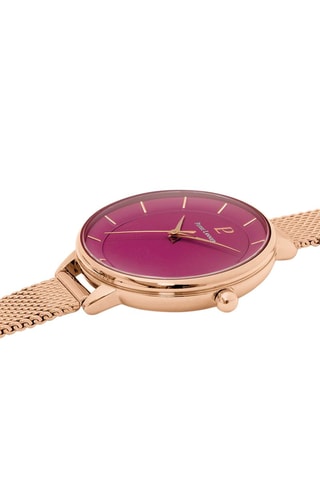 Stalen Quartz Horloge Délice - Roségoudkleurig
