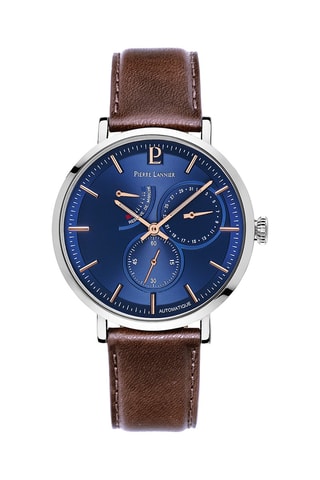 Montre automatique Evidence - 
Réserve de marche 
Marron et bleu