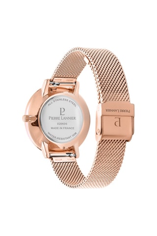 Stalen Quartz Horloge Elara  
Roségoudkleurig en Blauw