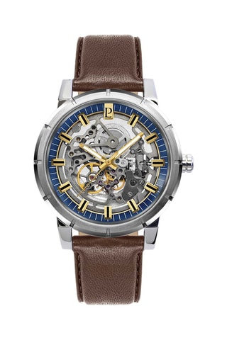 Montre automatique en cuir Automatic - Marron et argenté