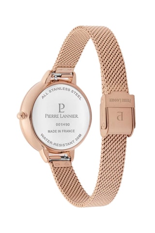 Stalen Quartz Horloge Délice - Wit en Roségoudkleurig