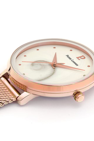 Stalen Quartz Horloge Ocean - Roségoudkleurig en Wit