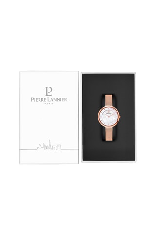 Stalen Quartz Horloge Liberty Roségoudkleurig en Wit